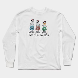 Scottish salmon for fish lovers- scottish gift- funny and humouristic salmon Long Sleeve T-Shirt